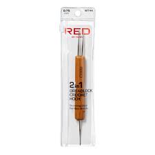 RED 2 In 1 Dreadlock Crochet Hook 0.75mm