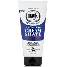 Magic Light Fresh Scent Razorless Cream Shave Regular Strength For Normal Heads