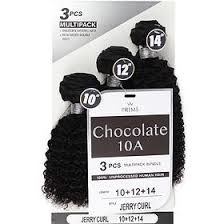 Prime Chocolate 10A 100% Unprocessed Human Hair 3pcs