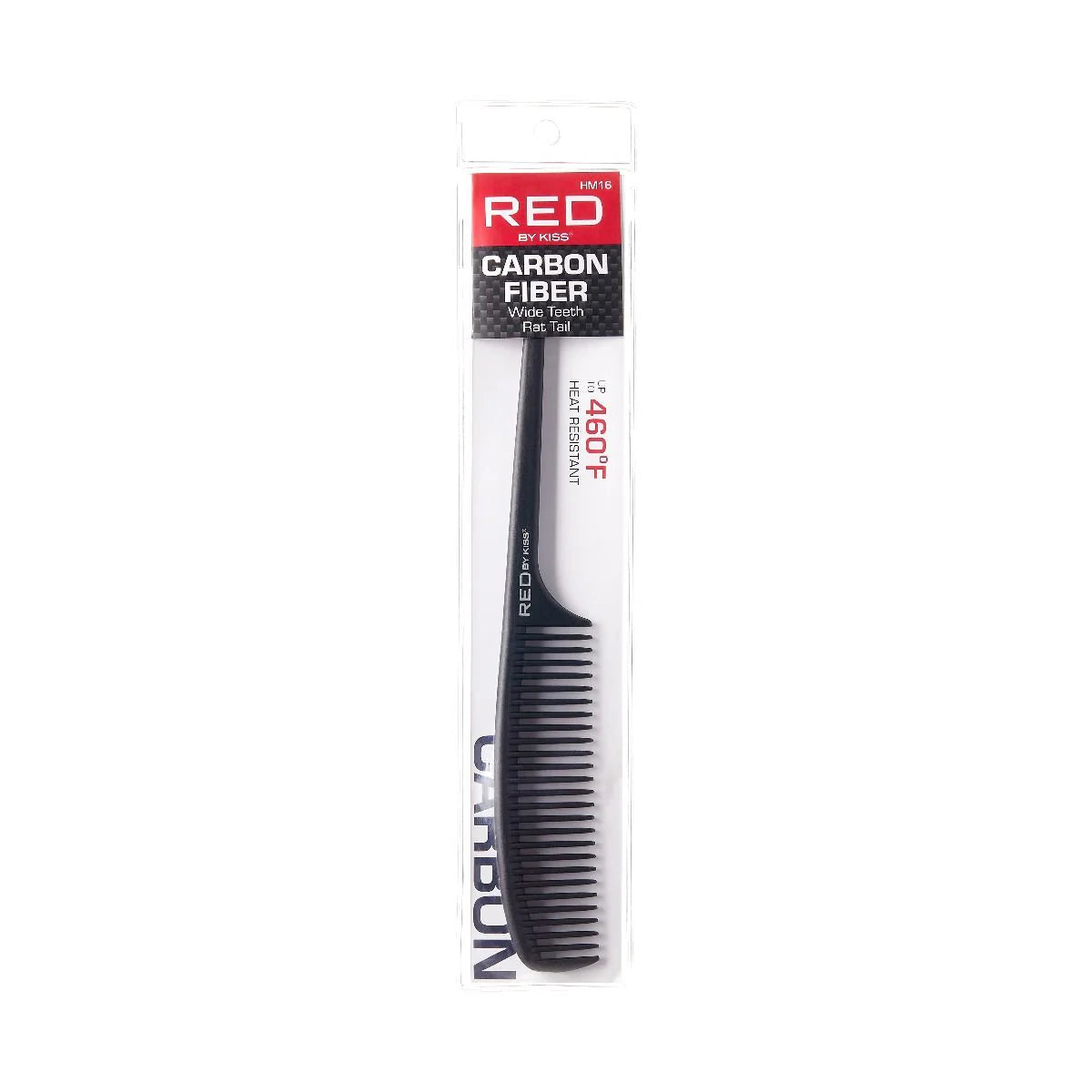 RED Carbon Fiber Wide Tooth Rattail Comb