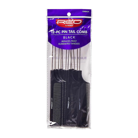 RED 12pcs Pin Tail Comb