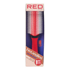 Red Detangling Non Slip Brush 9 Rows