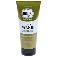 Magic Grooming 3 In 1 Wash Cocoa Butter & Cedarwood Oil Beard, Face & Hair
