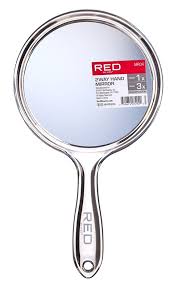 RED 2Way Hand Mirror 1x/3x