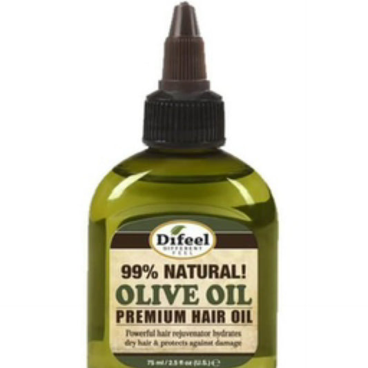 Difeel Premium Natural Olive Oil Hair Oil 2.5 oz