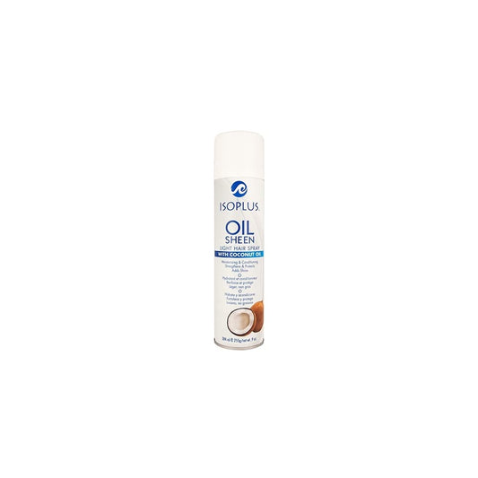 ISOPLUS Oil Sheen Light Hair Spray With Coconut Oil 9oz