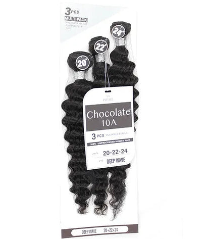 Prime Chocolate 10A 100% Unprocessed Human Hair 3pcs
