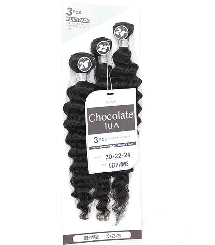 Prime Chocolate 10A 100% Unprocessed Human Hair 3pcs