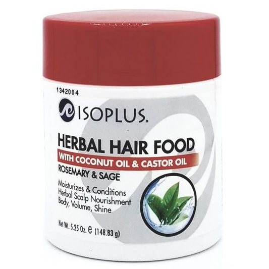 ISOPLUS Herbal Hair Food With Coconut Oil & Castro Oil 5.25oz